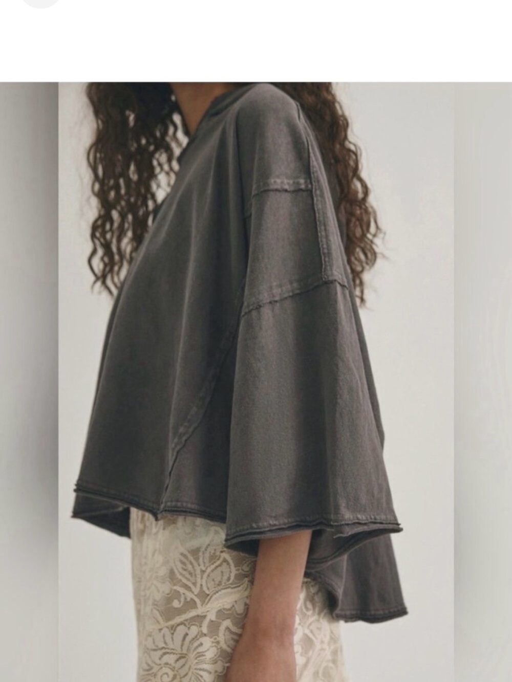 We The Free Oversized Washed Charcoal Come And Go Hoodie XS - Picture 3 of 5